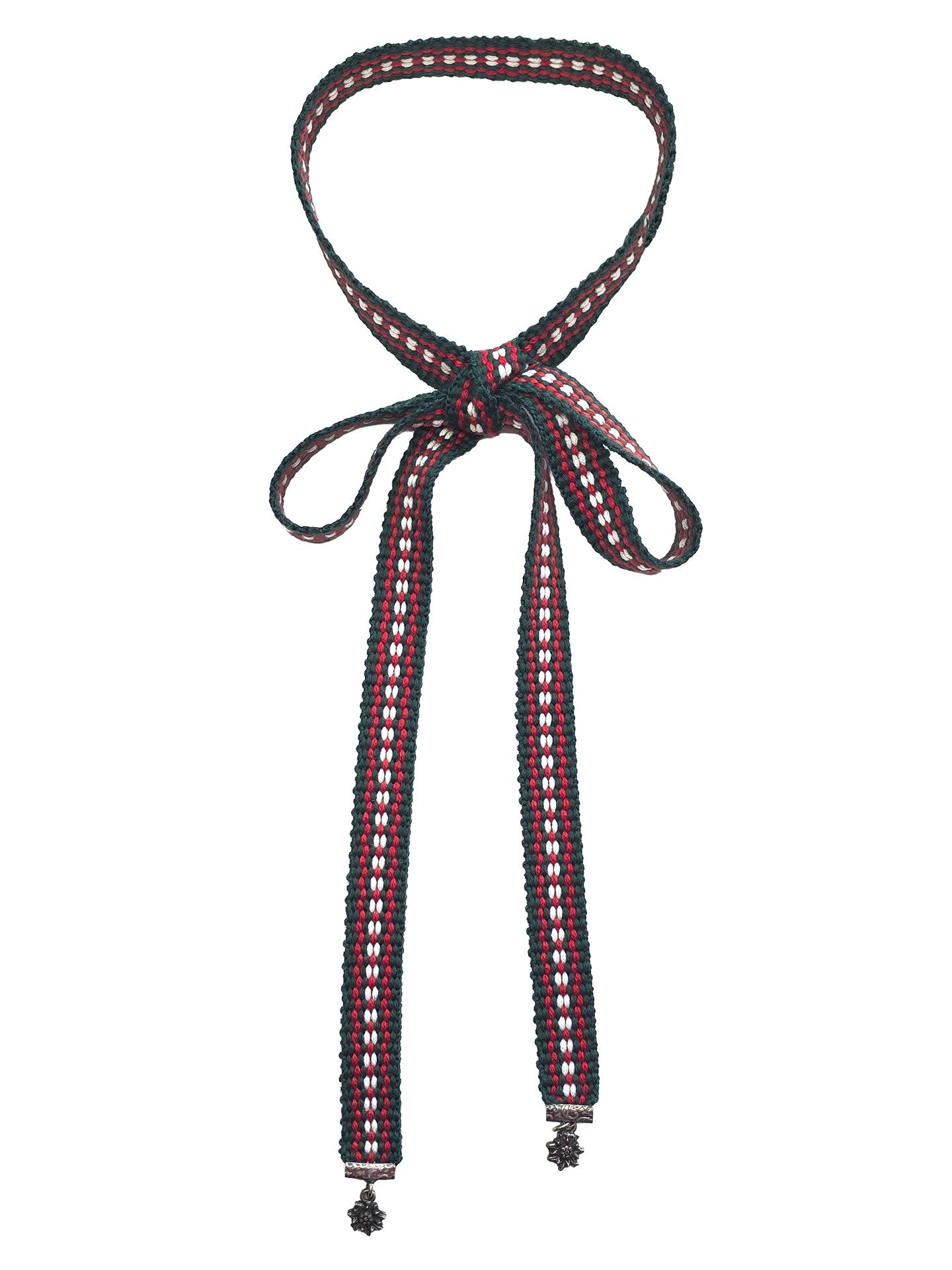 Moschen-Bayern Krawatte Trachtenband Trachtenbinder Trachtenkrawatte Krawatte Herren Blau Rot Metallschieber 100% Messing