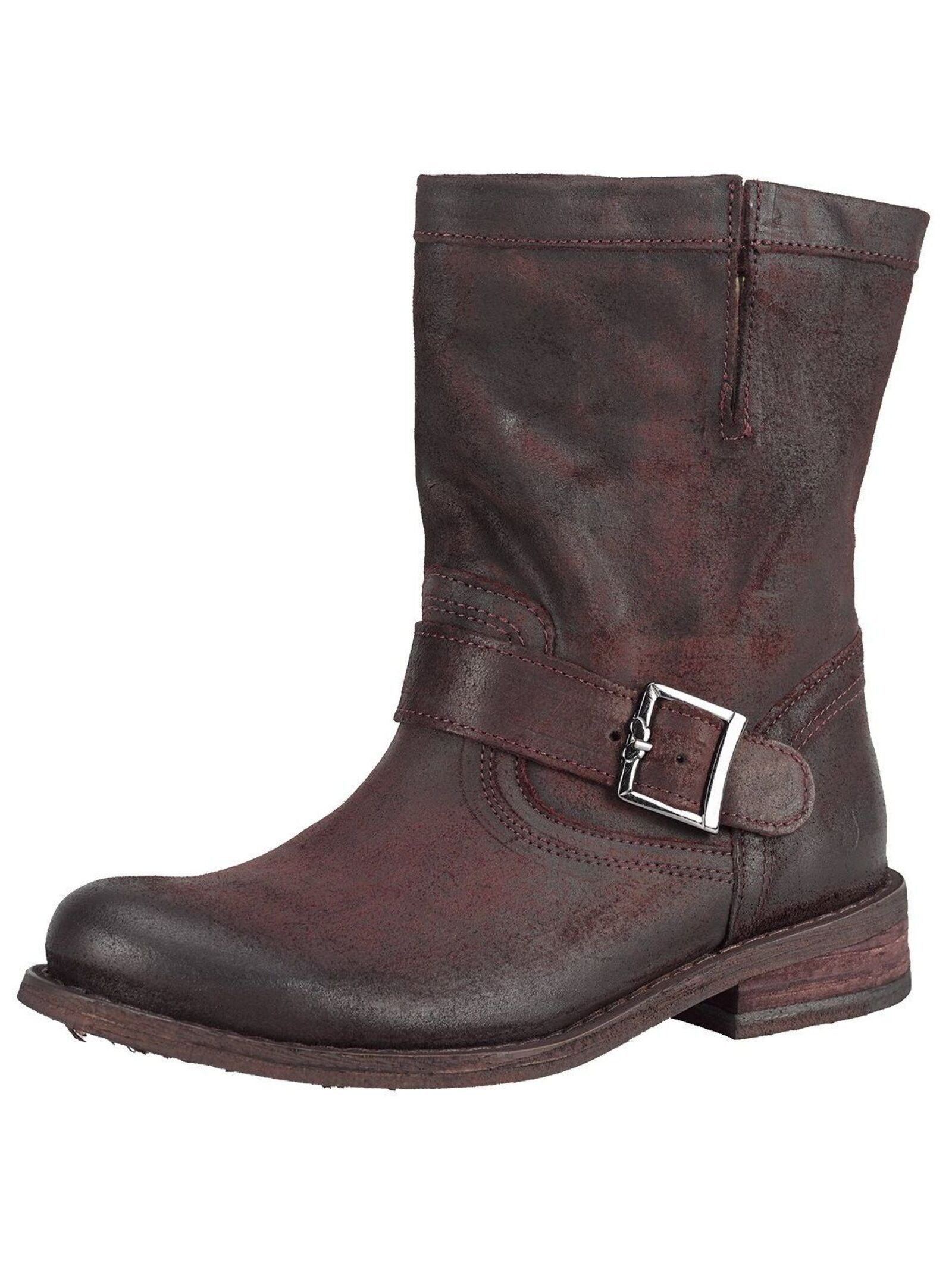 Felmini Stiefelette Veloursleder Cowboy Stiefelette günstig online kaufen