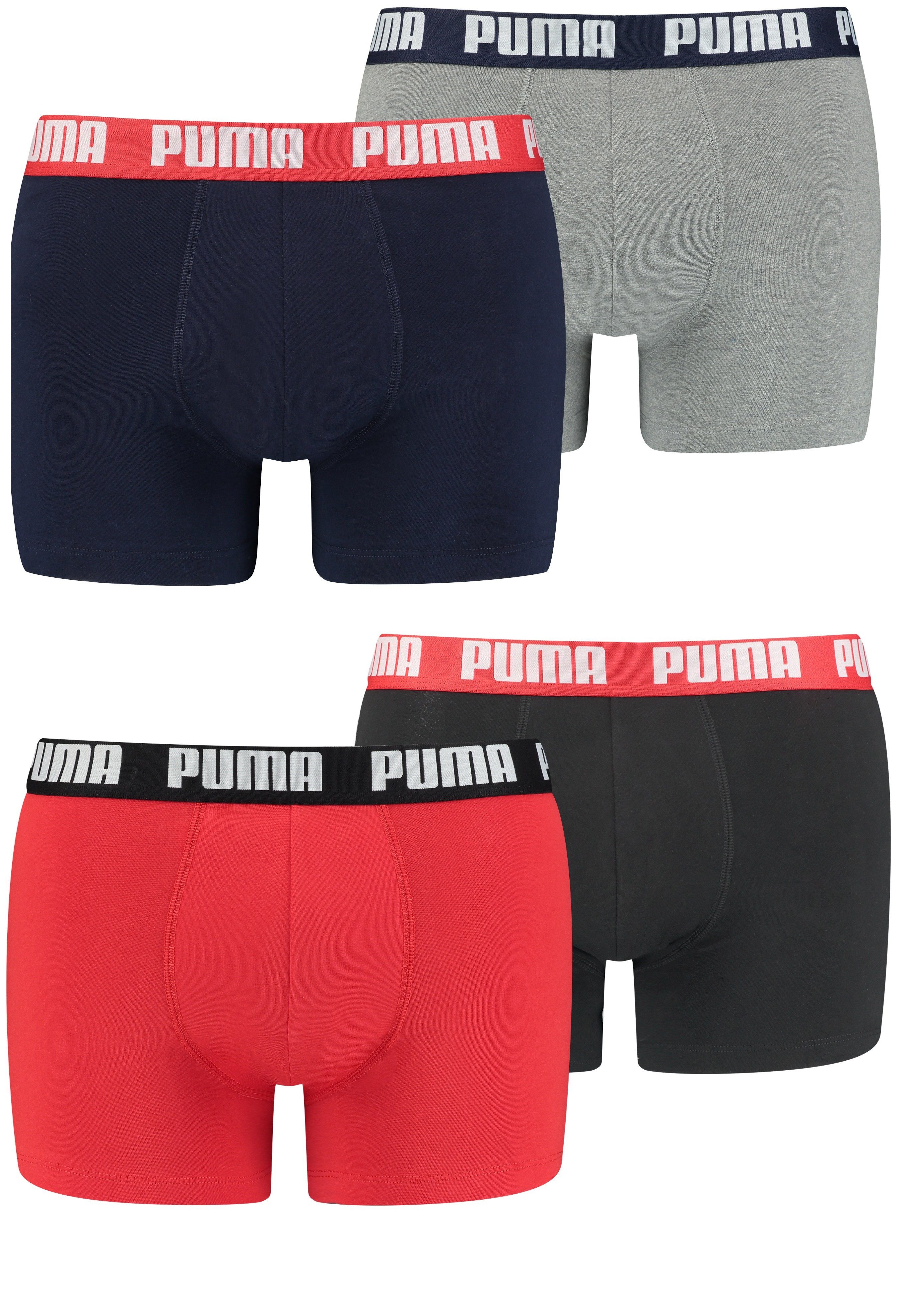 PUMA Boxershorts PUMA Herren Boxershorts Unterhosen Everyday Boxer 4er-Pack günstig online kaufen