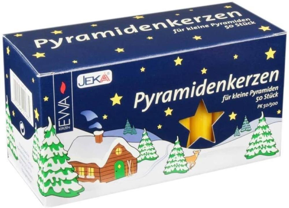 JEKA Spitzkerze Pyramidenkerzen - Durchmesser rot, natur 14 weiß, mm