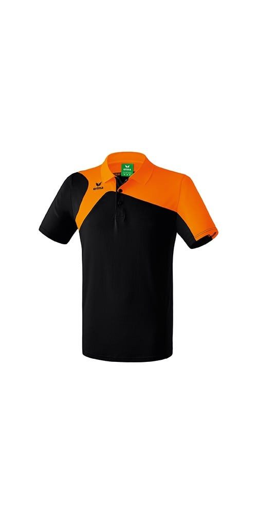 Erima T-Shirt Sport-Polo Club 1900 2.0 (100% Polyester) schwarz/orange Kinder
