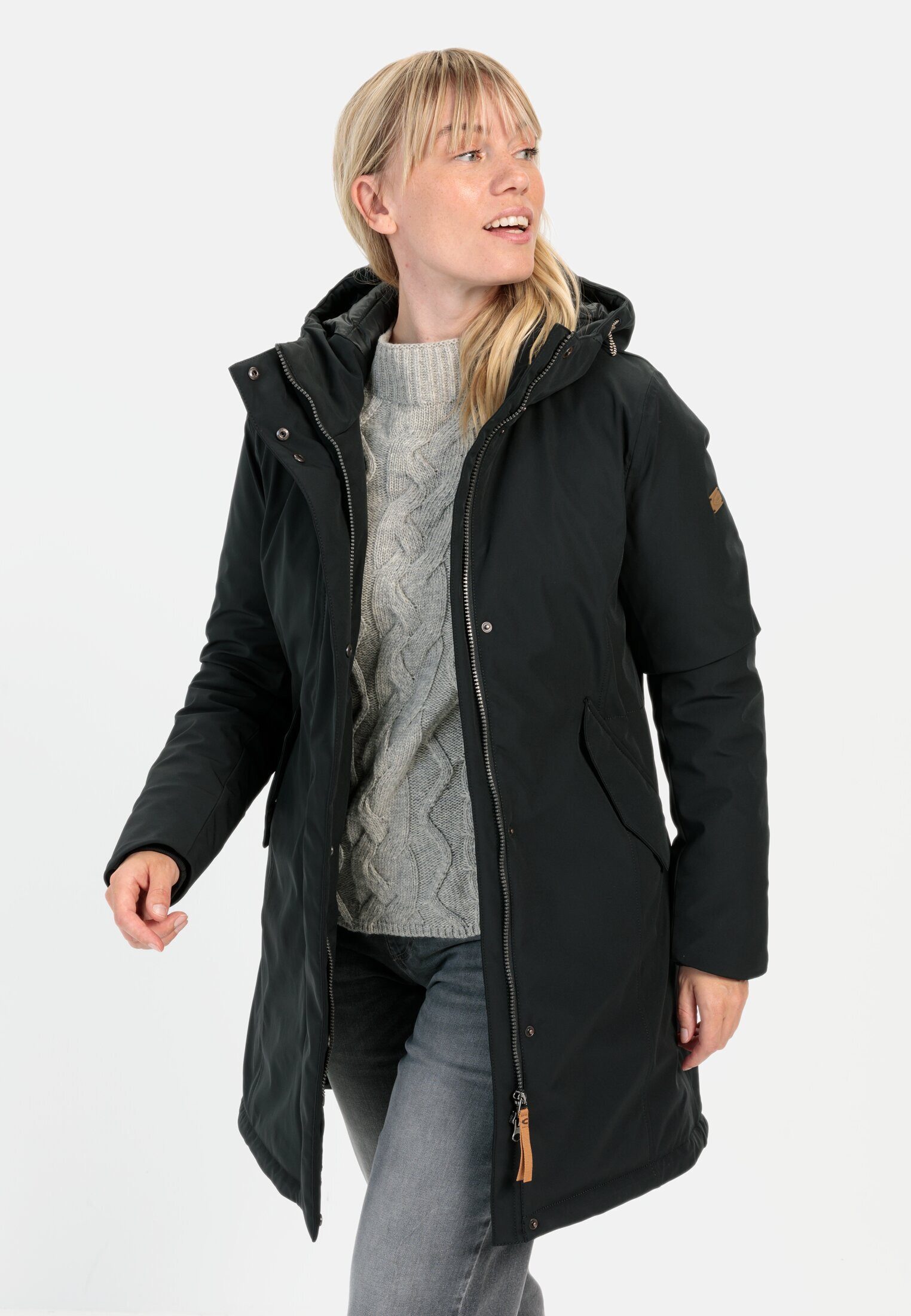 camel active Funktionsmantel mit Kapuze Langarm Kapuze Kapuze günstig online kaufen