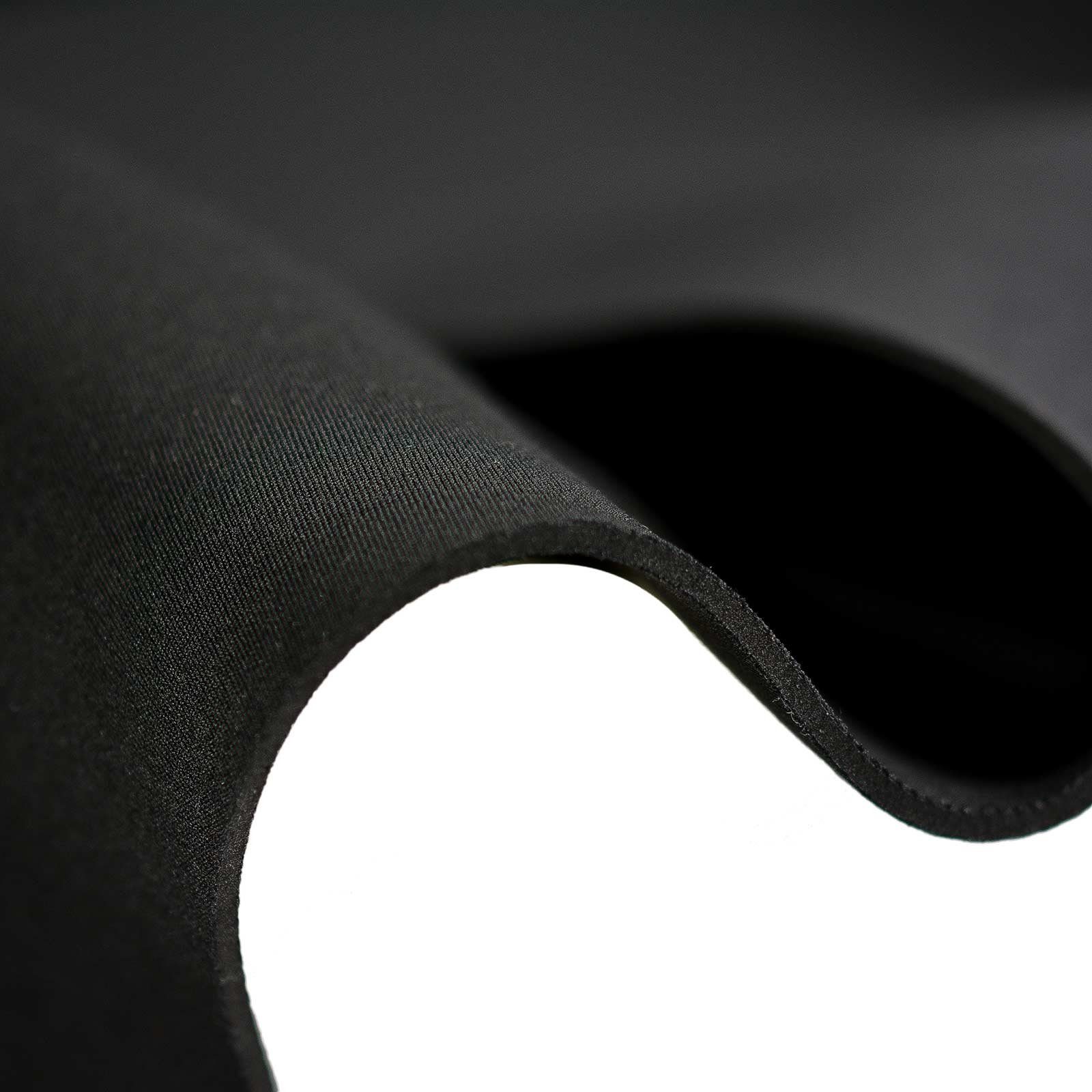 maDDma Stoff 0,5m Neopren Stoff Doubleface 4,5mm Stretch 135cm breit Meterware, schwarz-schwarz