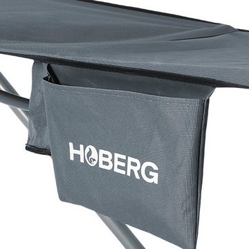 Hoberg Hängematte klappbare Hängematte mit Sonnendach 241x70x75cm grau