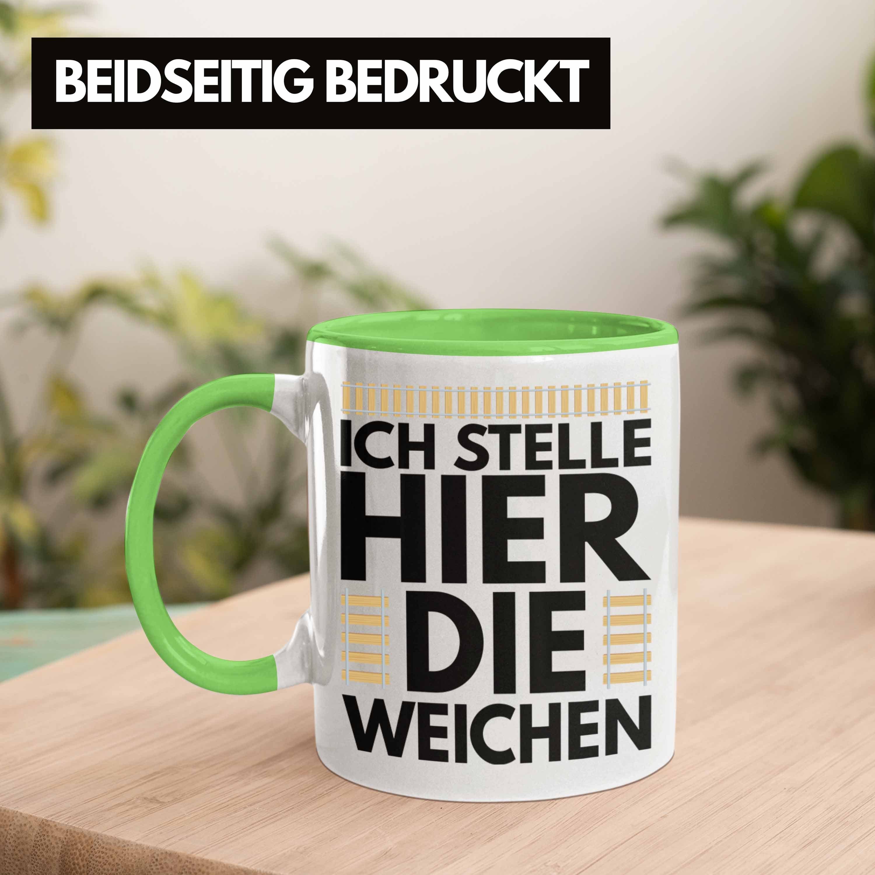 - Spruch Lokführer Weichen Hier Lokomotive Eisenbahner Trendation Ich Stelle Die Eisenbahn Geschenkidee Trendation Grün Tasse Geschenk Tasse