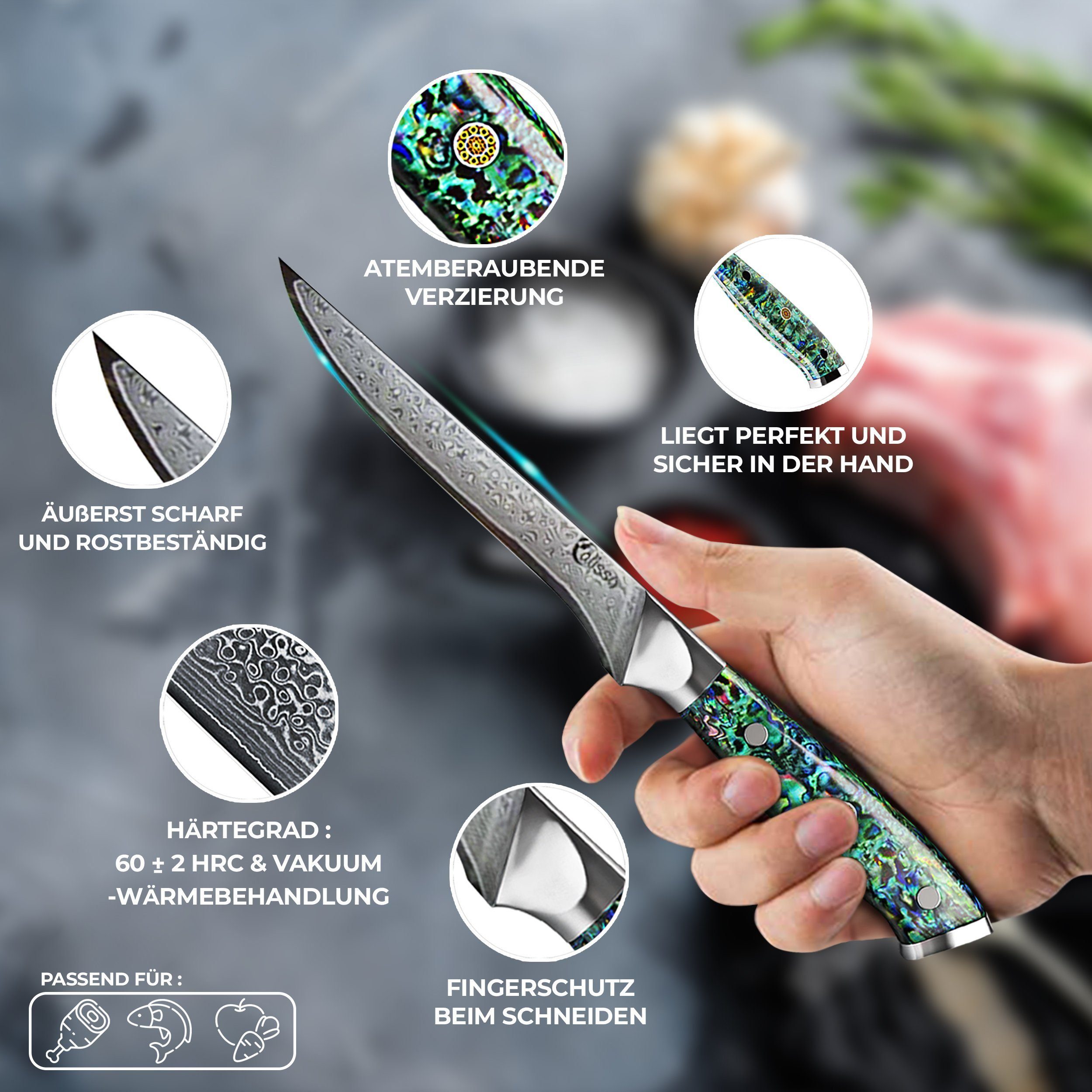Calisso Filetiermesser Ausbeinmesser Abalone Line