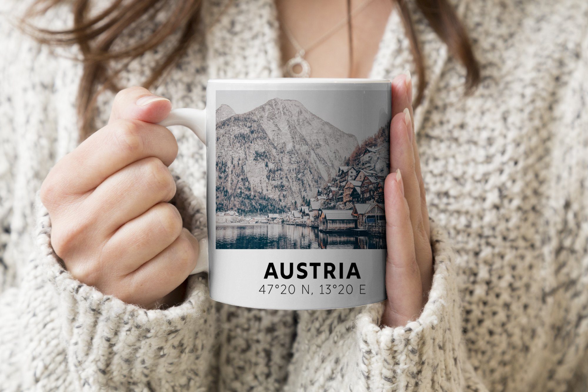 Alpen Berg, Österreich Keramik, MuchoWow - - Tasse - Becher, Teetasse, Wasser Kaffeetassen, Teetasse, Geschenk