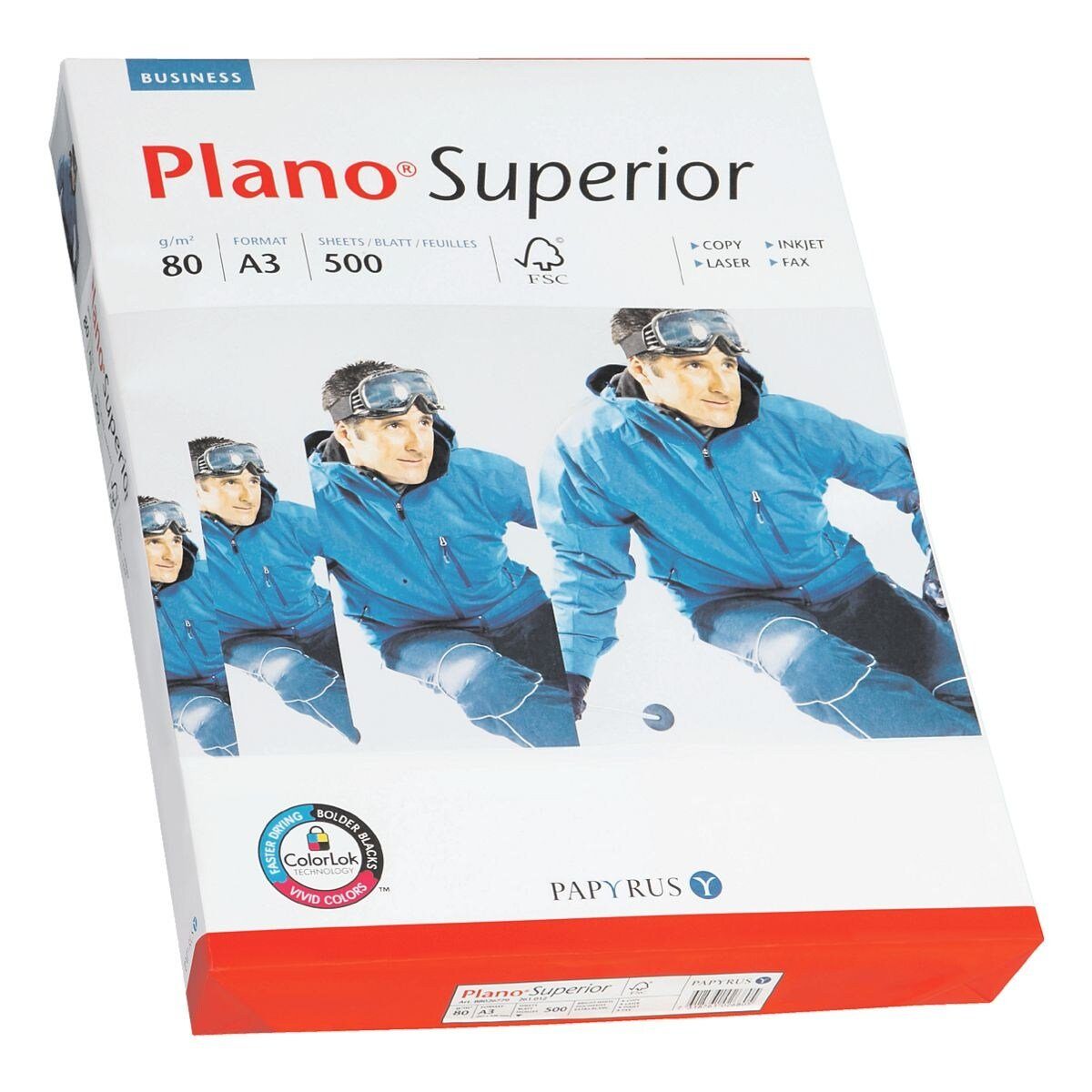PLANO Druckerpapier Superior, Format DIN A3, 80 g/m², 165 CIE, 500 Blatt