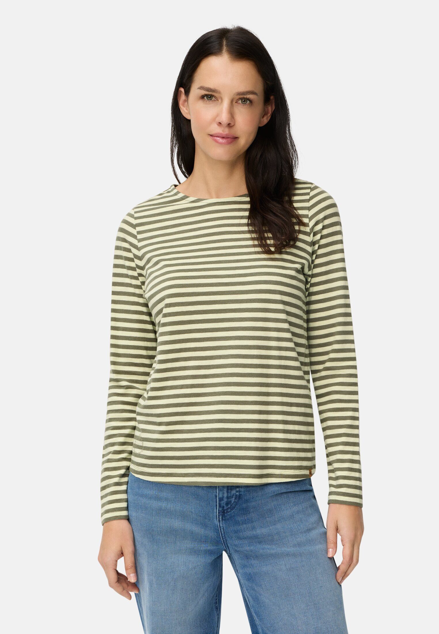 camel active Langarmshirt aus reiner Baumwolle Langarm Rundhals günstig online kaufen