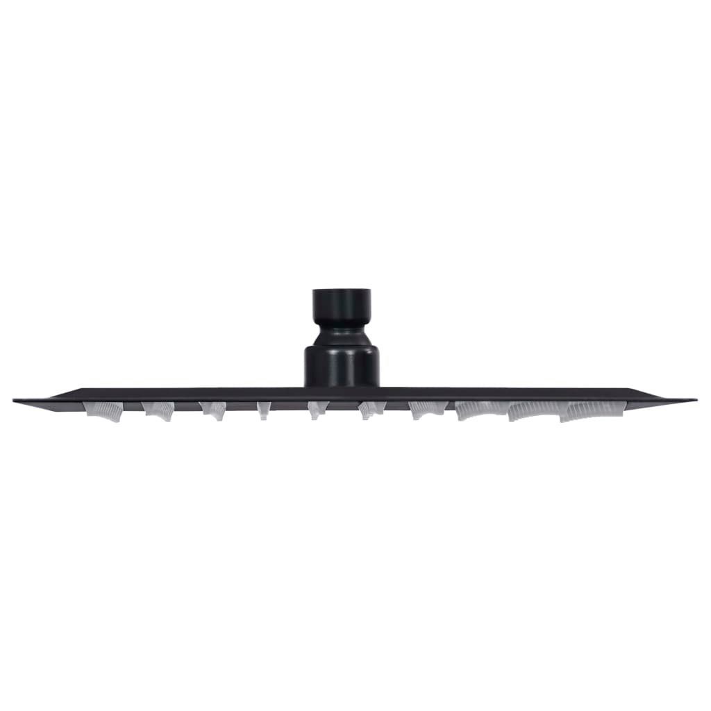 vidaXL Regenduschkopf Regenbrause Edelstahl 20x20 cm Quadrat Schwarz, (1-tlg) – Bild 3 von 5