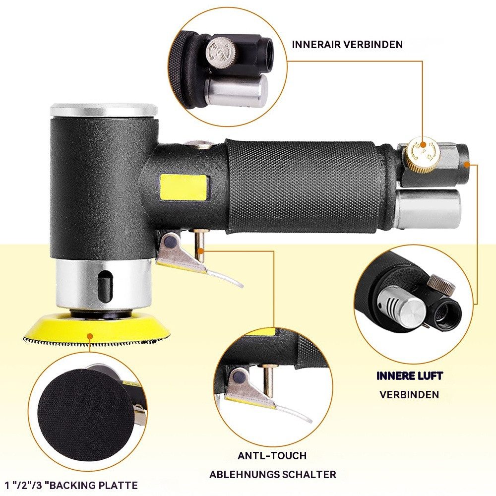 Hikity Druckluft-Exzenterschleifer Druckluft Exzenterschleifer Mini 25mm günstig online kaufen