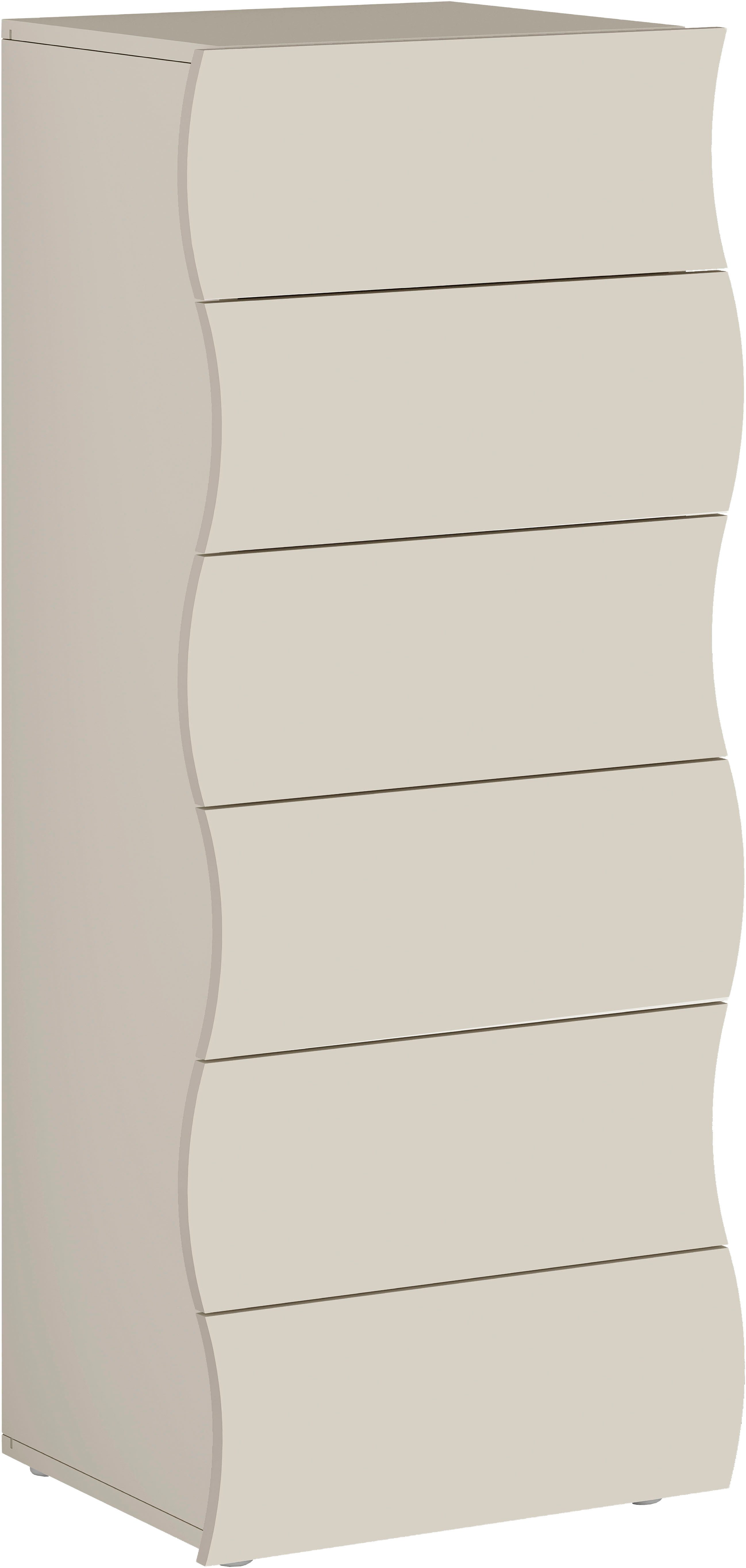Home affaire Kommode, Onda, 50 cm breit, Kaschmir matt, 6 Schubladen, Made in Italy