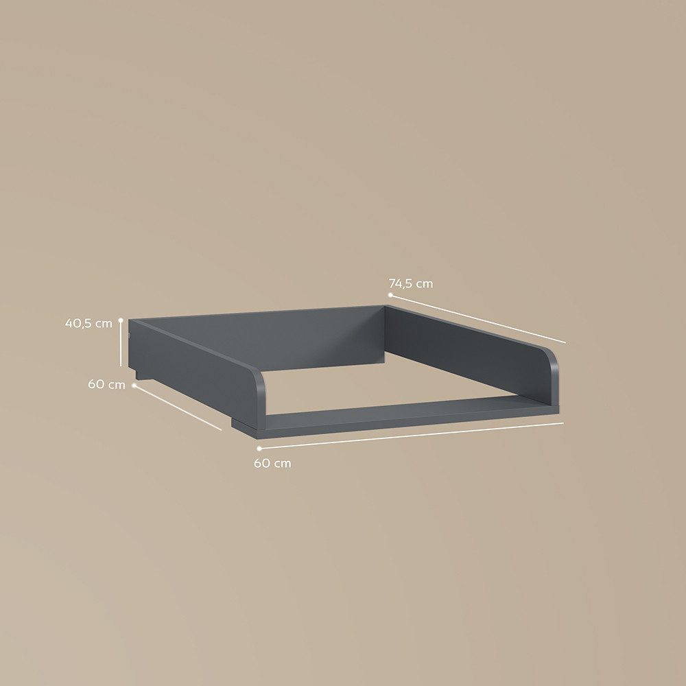 Livinity® Waschmaschinenumbauschrank Paolina, Anthrazit, 60 x 12.6 cm (1-St) – Bild 3 von 5