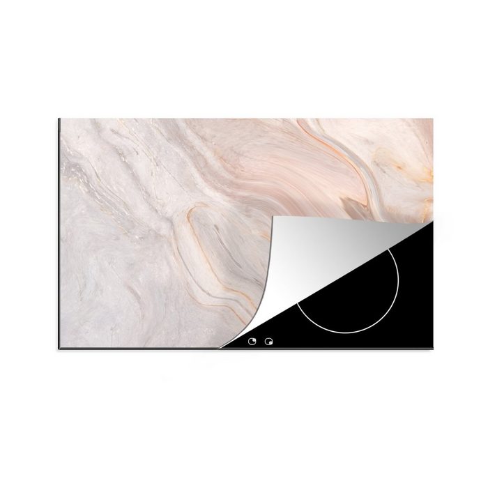 MuchoWow Herdblende-/Abdeckplatte Marmor - Muster - Pastell - Abstrakt - Marmoroptik - Luxe Vinyl (1 tlg) Ceranfeldabdeckung Arbeitsplatte für küche