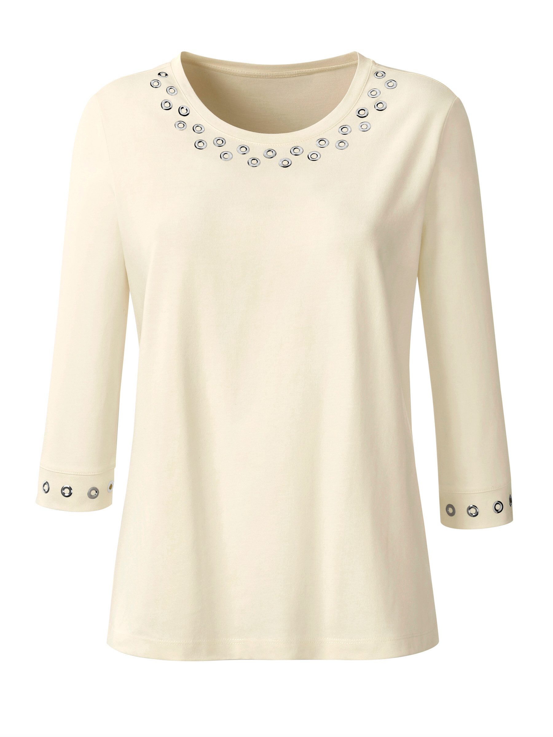 creation L T-Shirt Pima-Baumwoll-Shirt 3/4-Arm günstig online kaufen