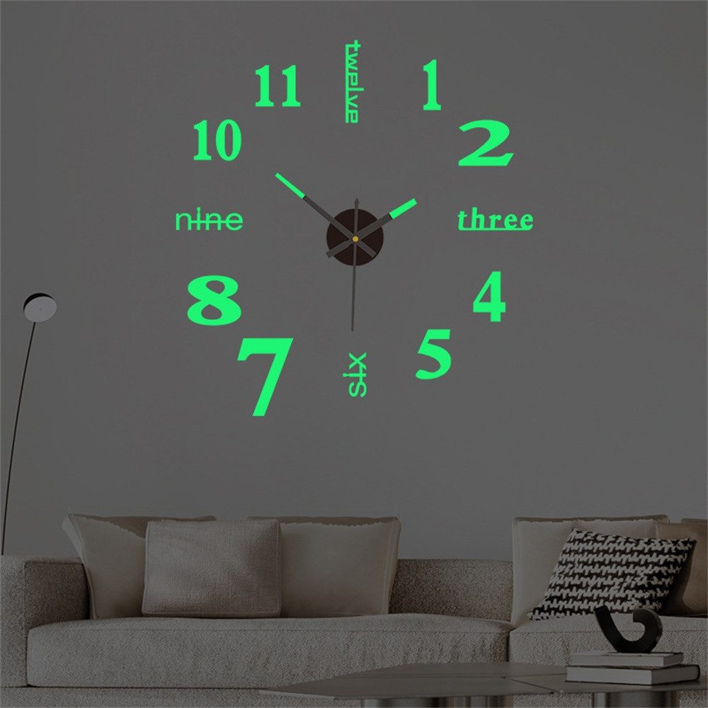 ZEUOPQ Wanduhr 3D Wanduhr Leuchtzeiger XXL günstig online kaufen
