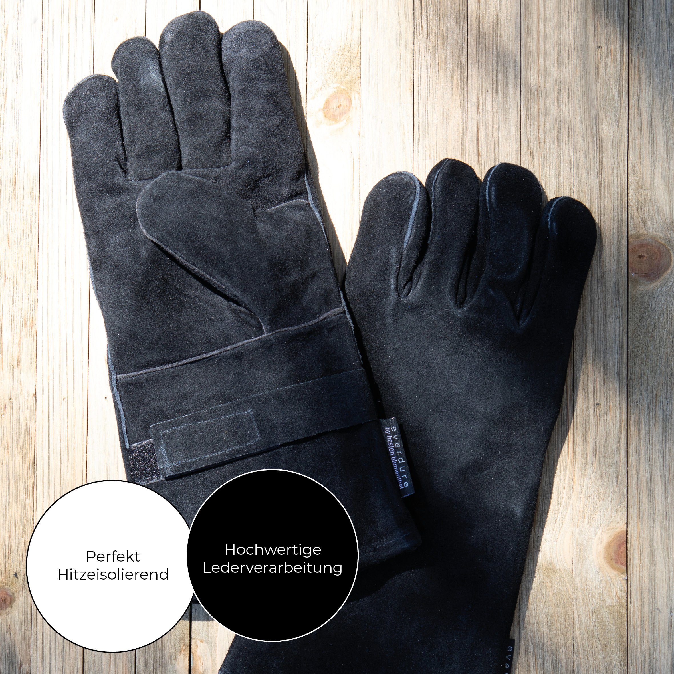 (Kein Set) L/XL, Hitzeisolierende POWERHAUS24 Handschuhe, Größe: Grillbesteck-Set