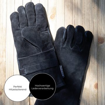 POWERHAUS24 Grillbesteck-Set Hitzeisolierende Handschuhe, Größe: L/XL, (Kein Set)