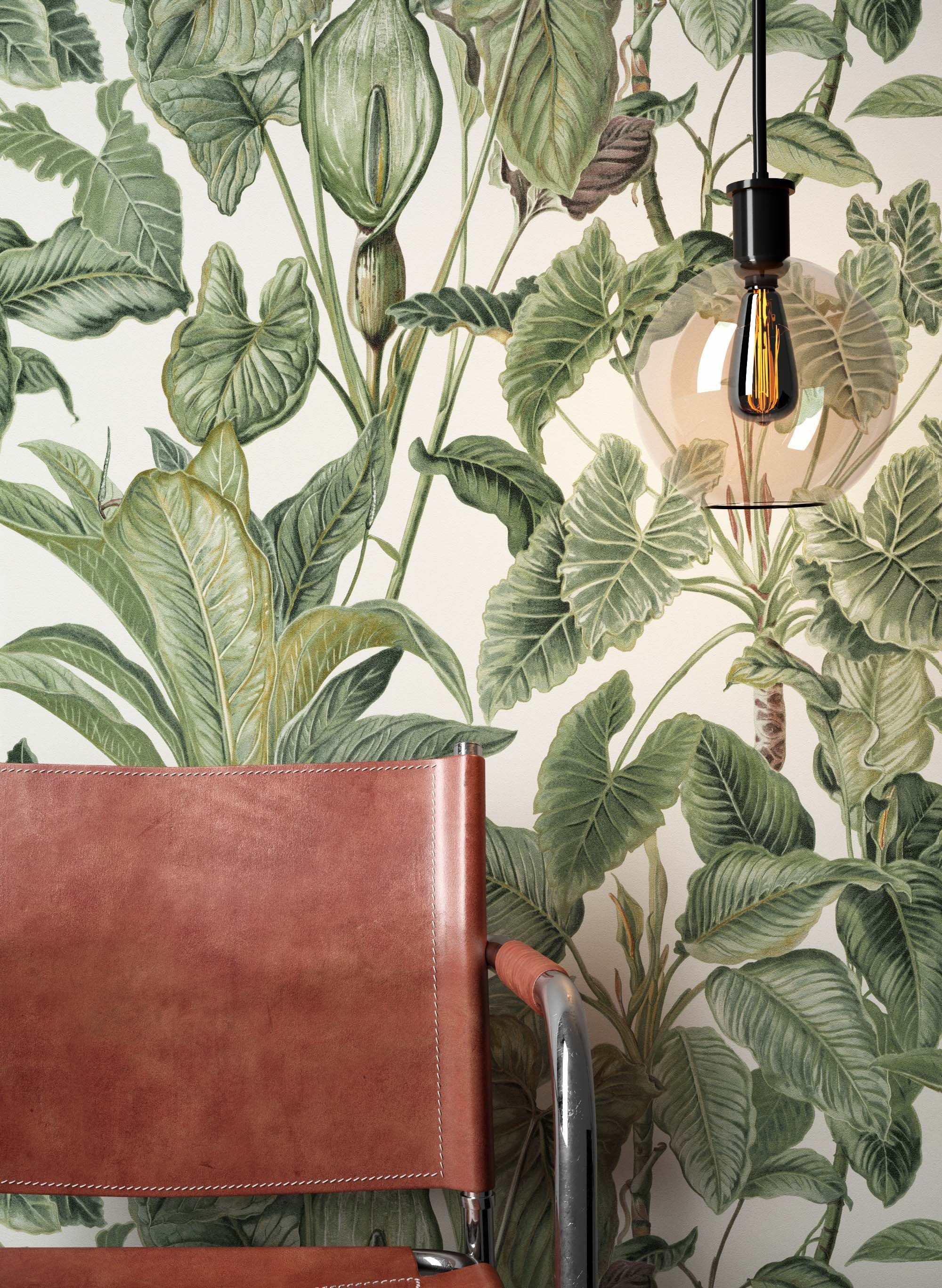 Newroom Vliestapete, Blumentapete Grün Weiß Wallpaper günstig online kaufen