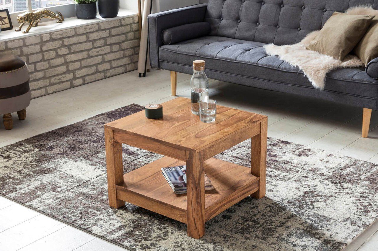 Couchtisch Akazie ALAINA tinkaro Braun Wohnzimmer-Tisch Massiv-Holz