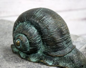 Bronzeskulpturen Skulptur Bronzefigur grüne Schnecke