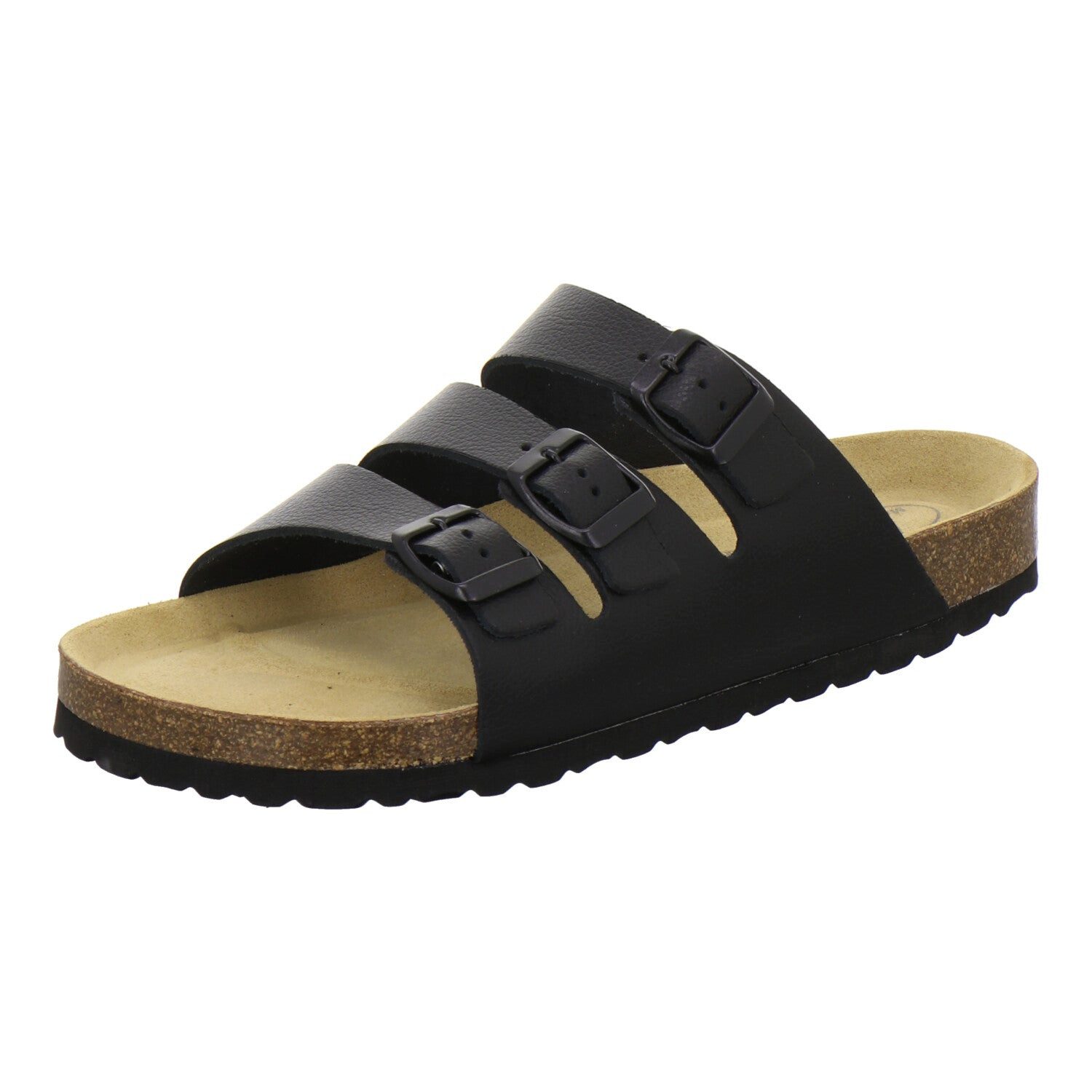AFS-Schuhe Herren Dreischnaller Pantolette aus Glattleder mit Fußbett, Made in Germany