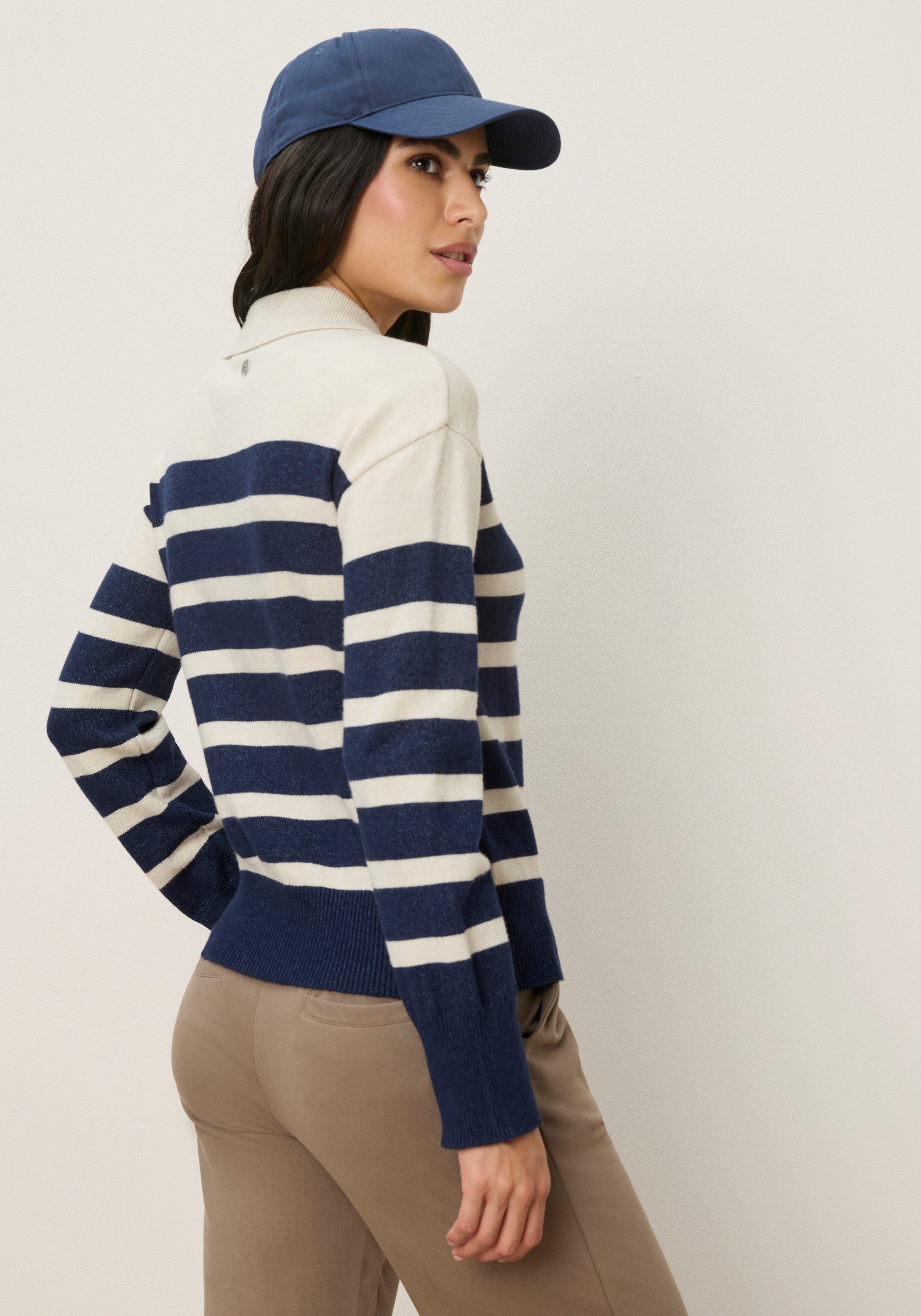 Tamaris Polokragenpullover mit Polokragen, in elastischer Strickqualität mit Streifen-Design – Bild 3 von 5