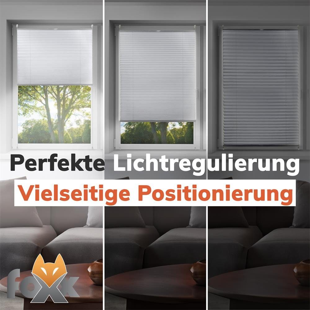 Foxx Plissee Plissee Klemmfix weiß blackout 35x120 cm – Bild 5 von 5