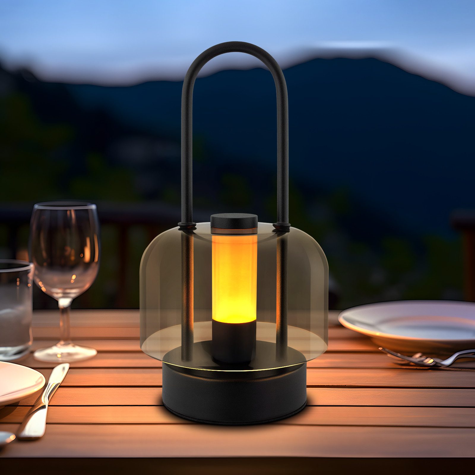 ZMH LED Tischleuchte Tischlampe Akku LED Tragbare Tischleuchte, TragbarTischlampe, ohne Leuchtmittel, Kabellos Nachttischlampe Dimmbare 1800K-6500K