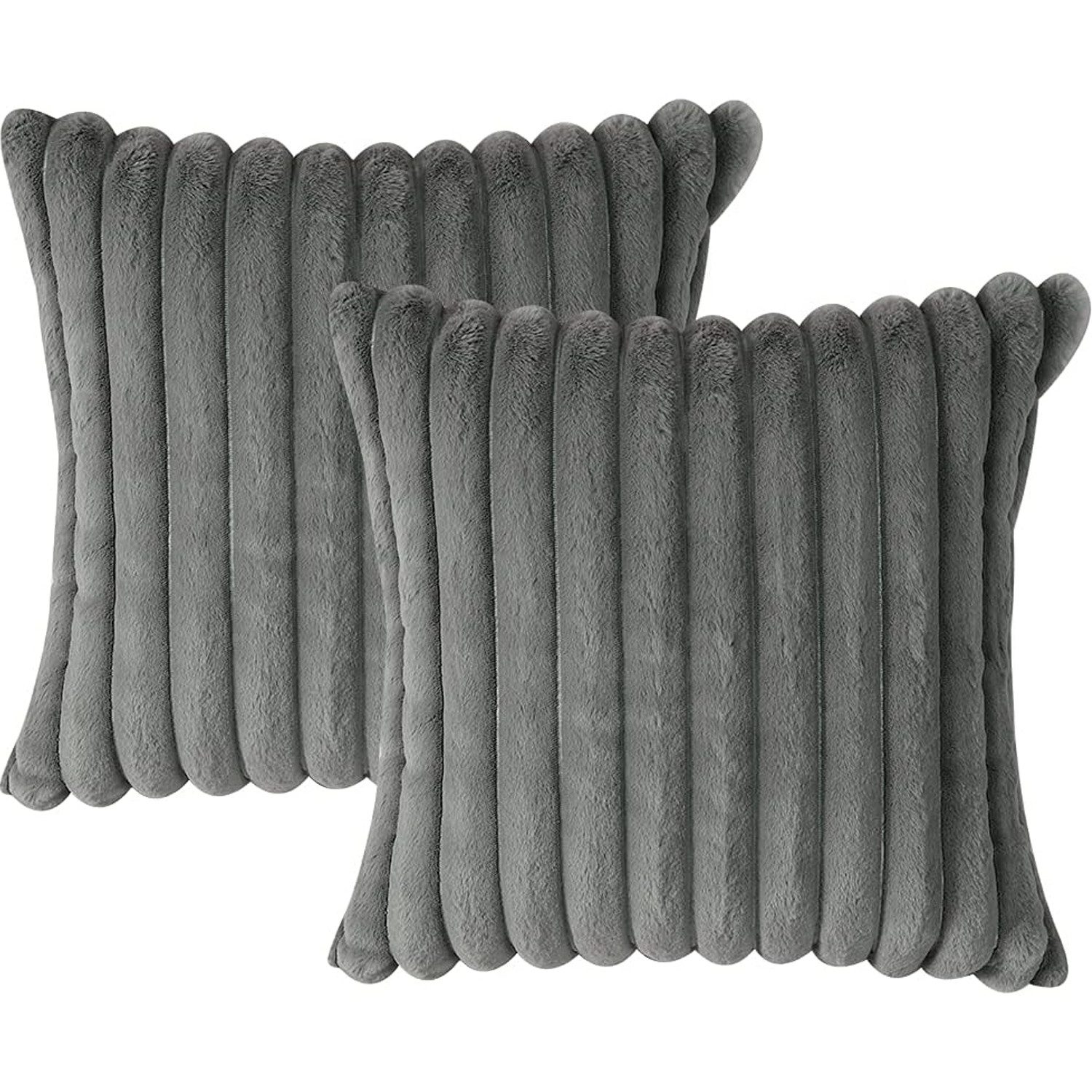 REDOM Kissenbezüge 2er Set Kissenbezug Kissenhülle Kopfkissenbezug Kissen Bezug Weich, (2 Stück), 45x45cm Sofakissen Couchkissen Bezug Sofa Schlafzimmer Reißverschluss