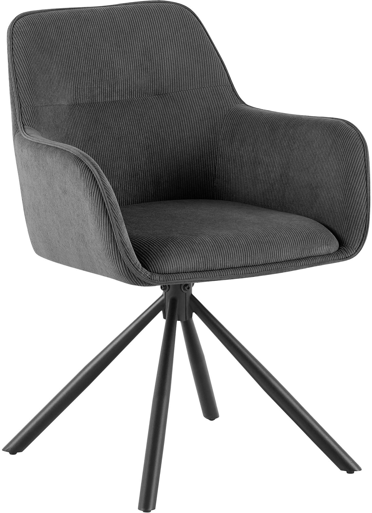 CLP Esszimmerstuhl Tipton (1er, 1 St), mit Cordbezug, schwenkbarer Polsterstuhl