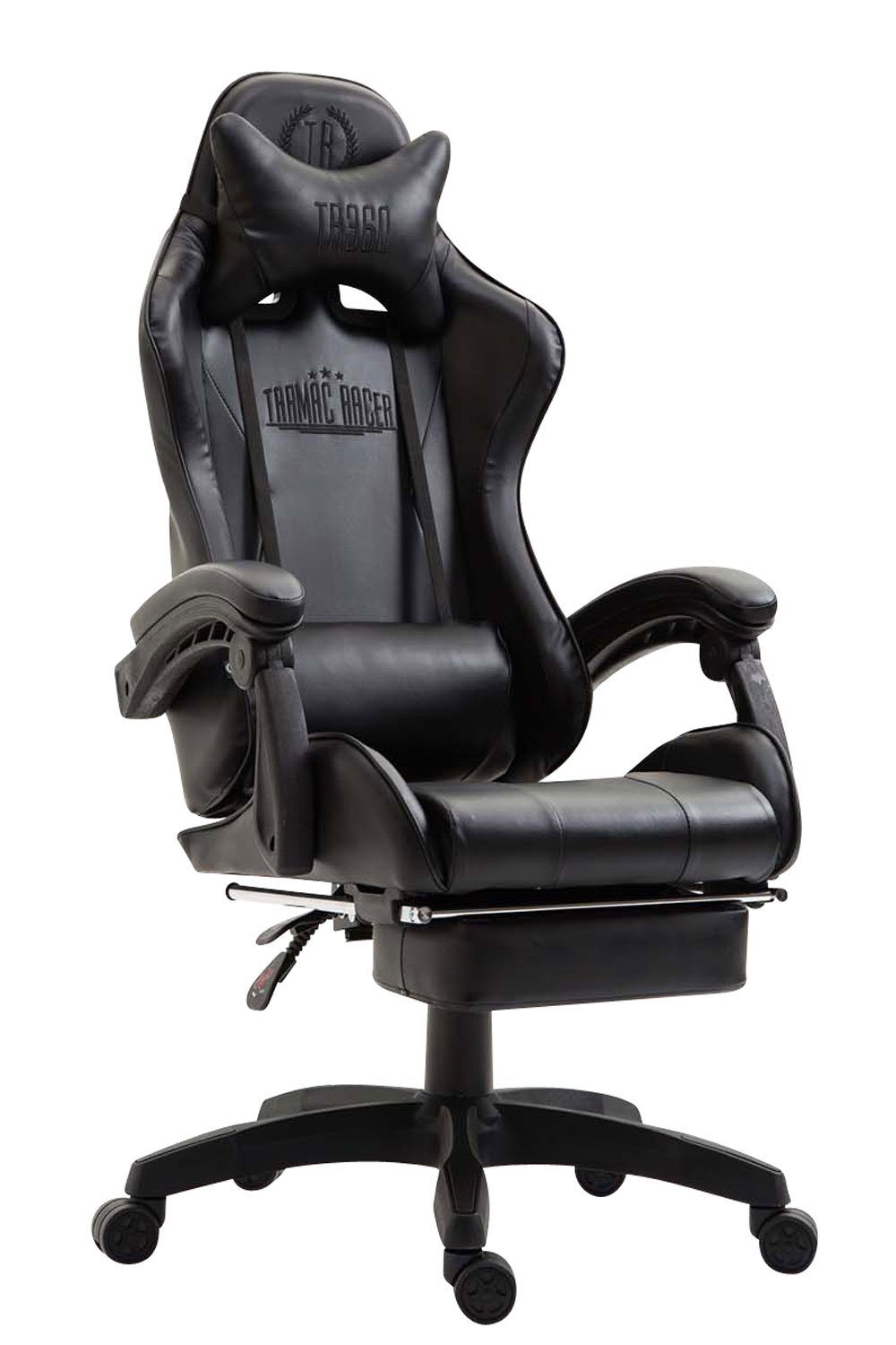 CLP Gaming Chair Ignite Kunstleder, höhenverstellbar und drehbar schwarz/schwarz