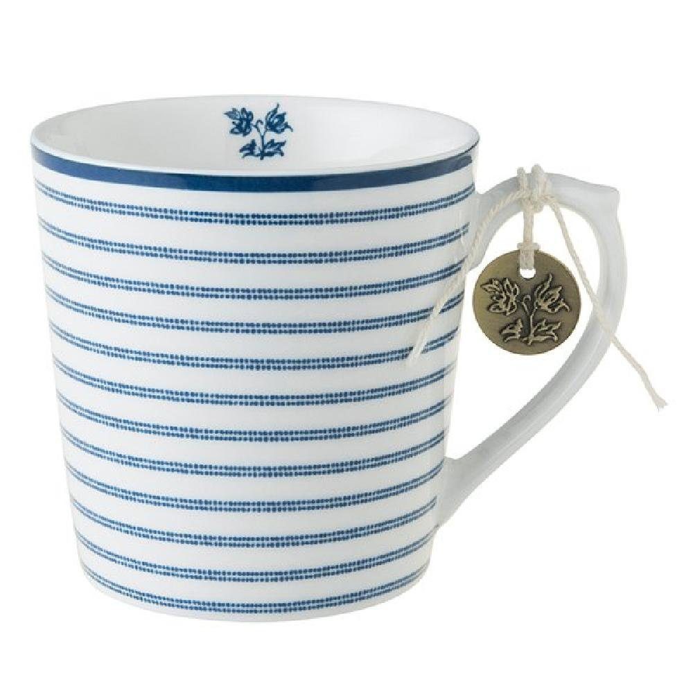 LAURA ASHLEY Tasse Henkelbecher Blueprint Candy Stripe (Groß)