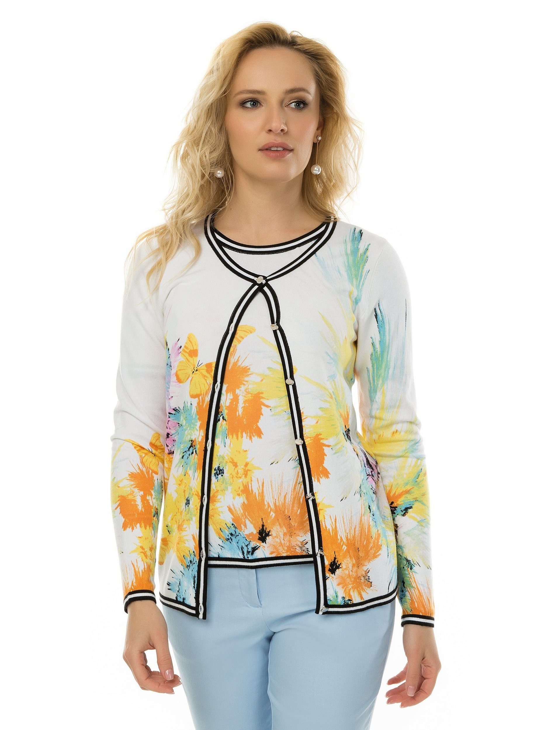 Passioni 2-in-1-Pullover Twinset mit floralem Print günstig online kaufen