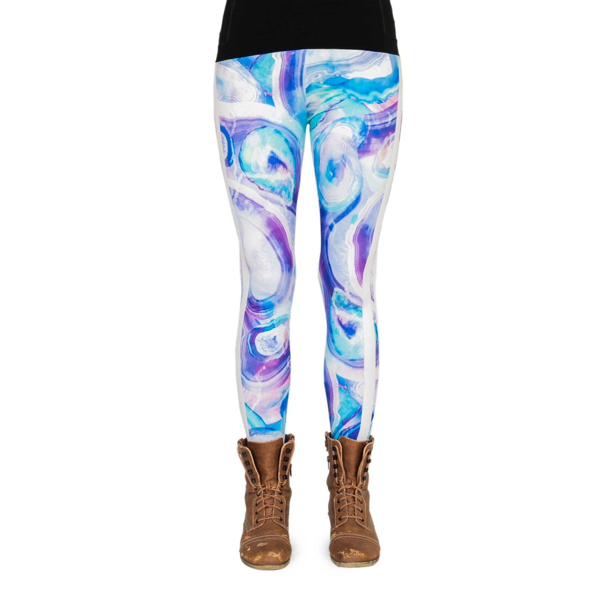 XS-L) cosey Motiv Leggings (Einheitsgröße Leggings Perlmutt Bunte