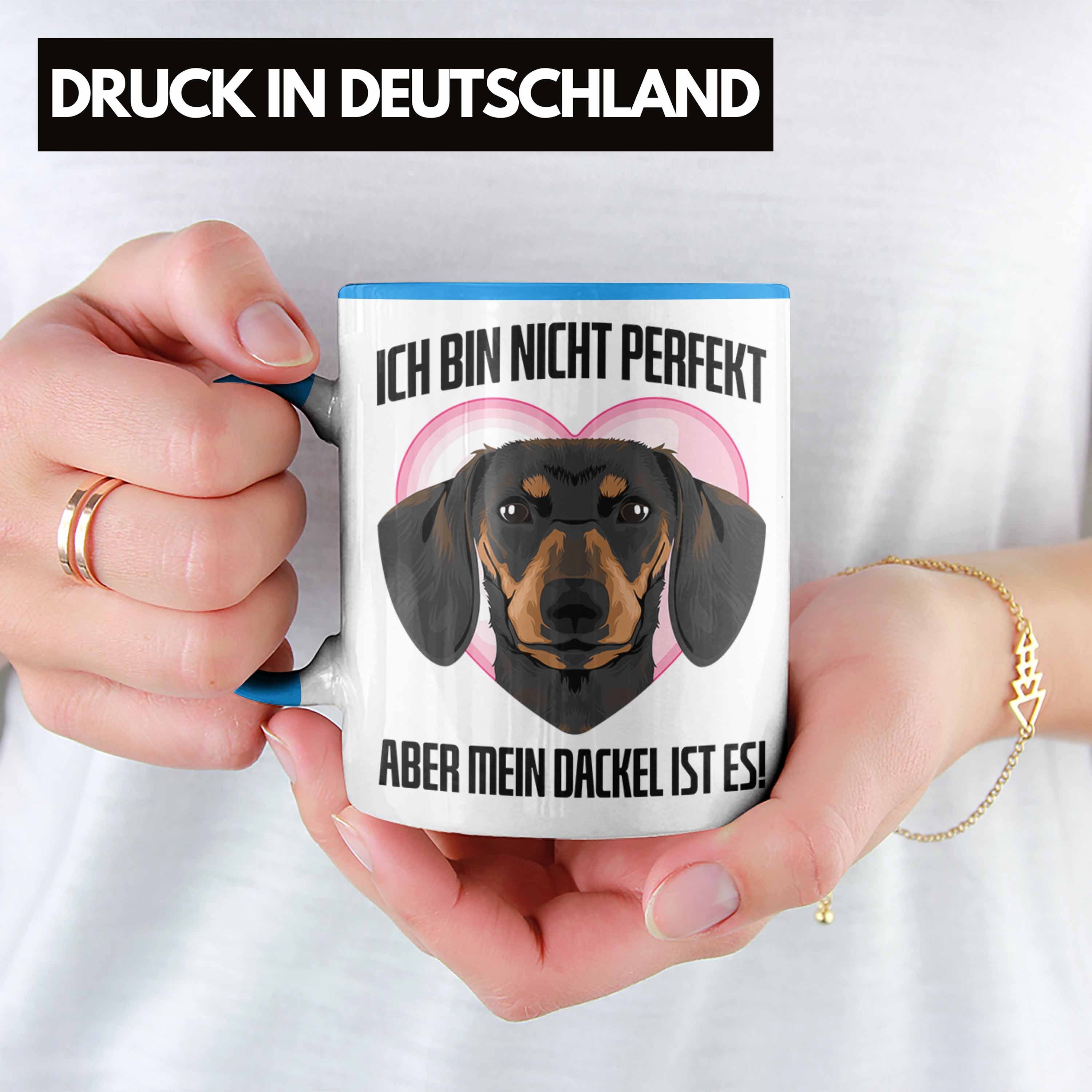 Blau Nicht Lustig Pe Trendation Tasse Dackel Bin Ich Geschenke Rauhaardackel Tasse Dachshund