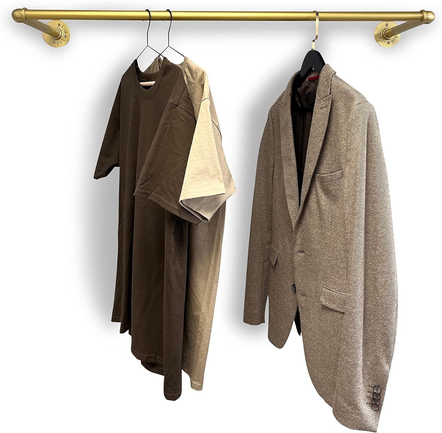 RSR Hangers Kleiderstange Garderobe Industrial Design Gold für Wand Wandmontage Garderobenstange