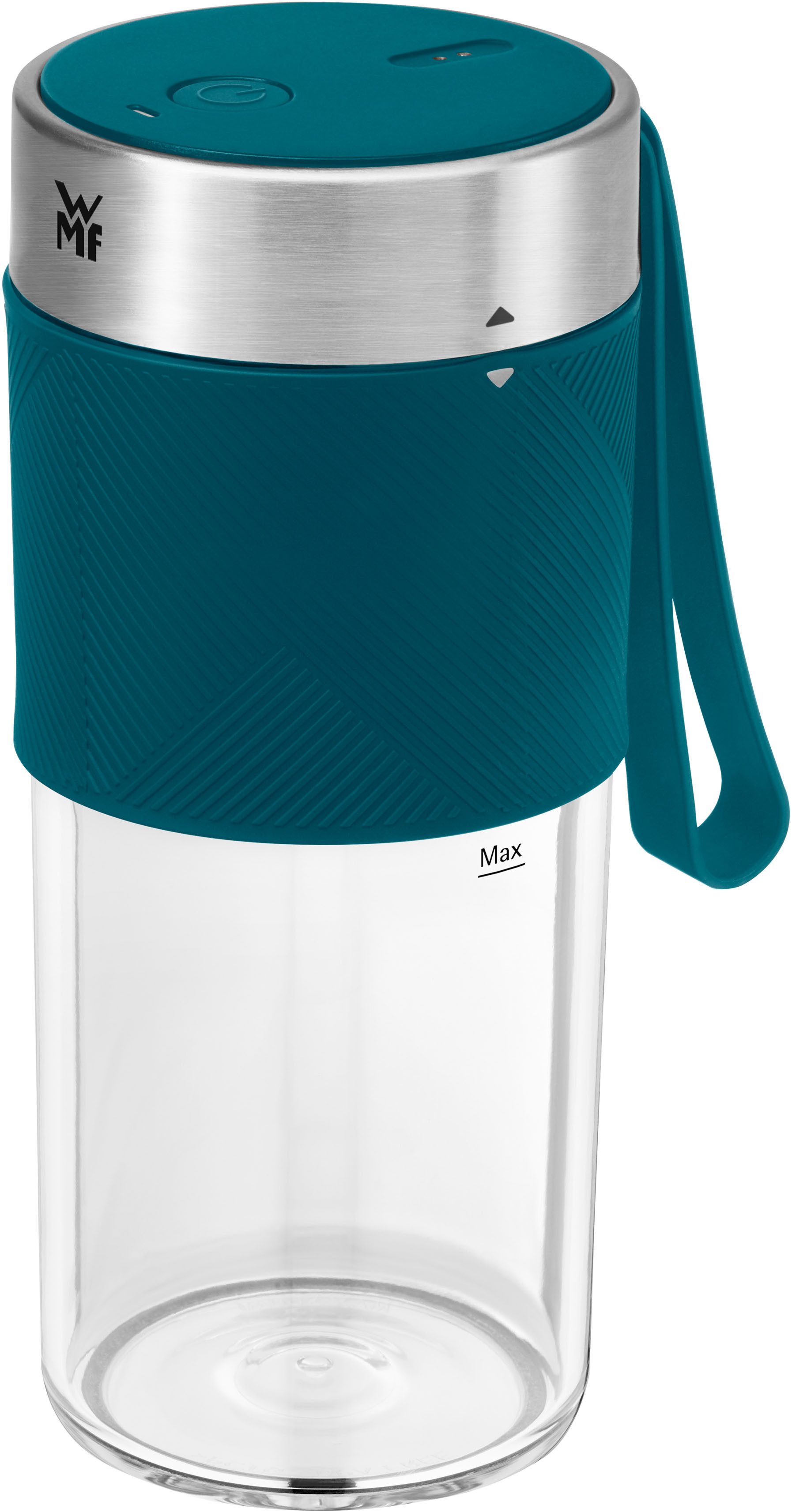 WMF Smoothie-Maker KÜCHENminis Mix on the Go, 50 W, tragbar, wiederaufladbar, 300 ml, 50 W, langlebiger Akku, 20.000 U/min