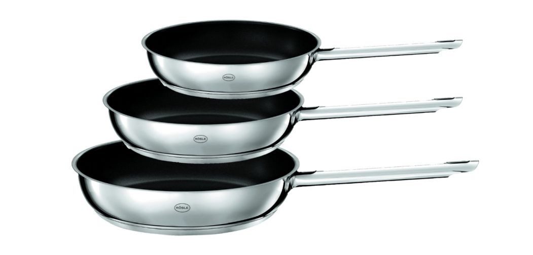 RÖSLE Сковороди-Set 3-tlg. Ø 20 / 24 / 28 cm mit Antihaftversiegelung Pureelements 132124