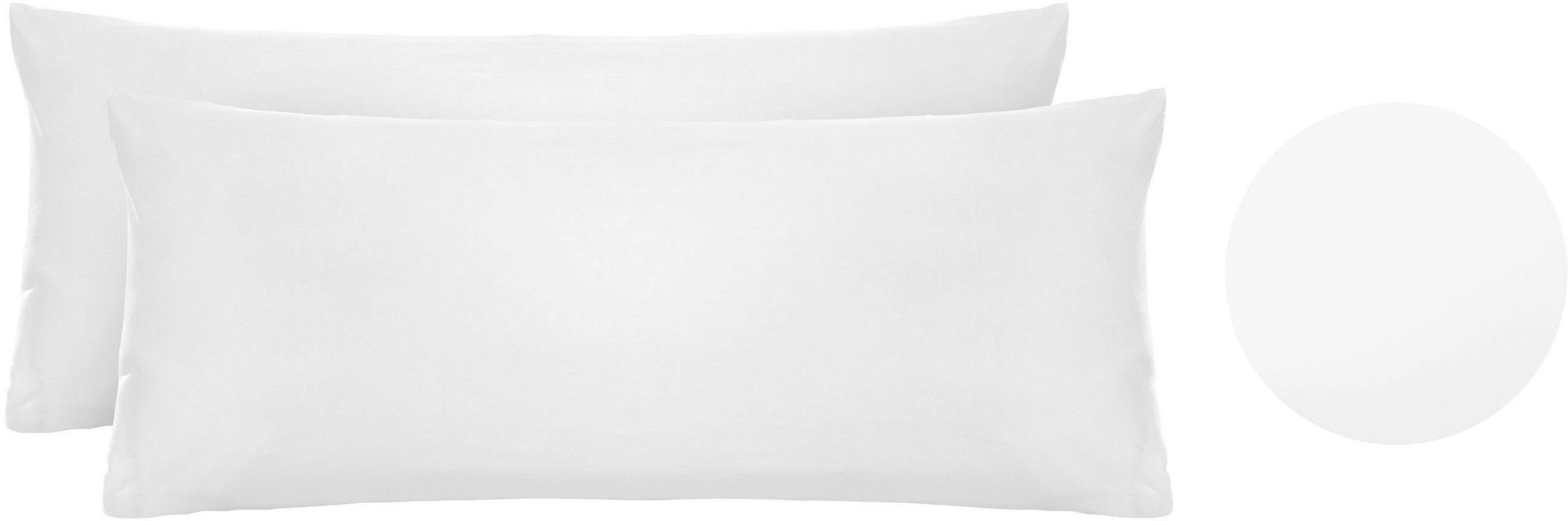 Biberna Kissenbezug Michi Feinjersey mit Reißverschluss, (2 Stück), verschiedene Größen, Feinjersey Kissenhülle aus 100% Baumwolle