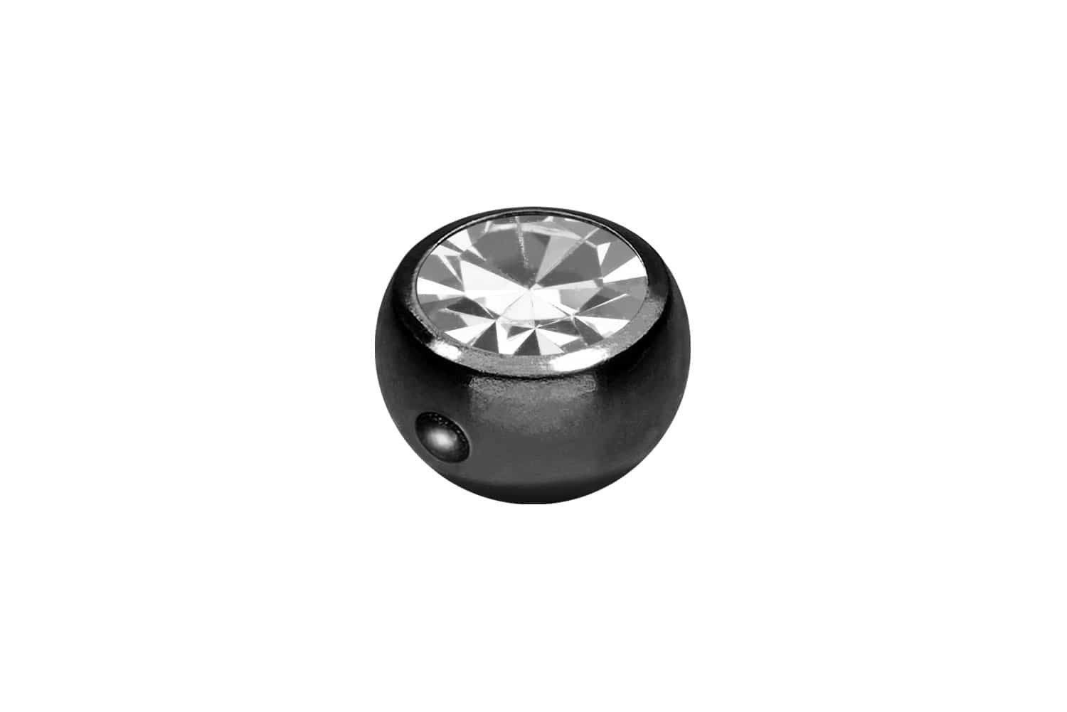 Piercing-Set Chirurgenstahl Klemmkugel KRISTALL