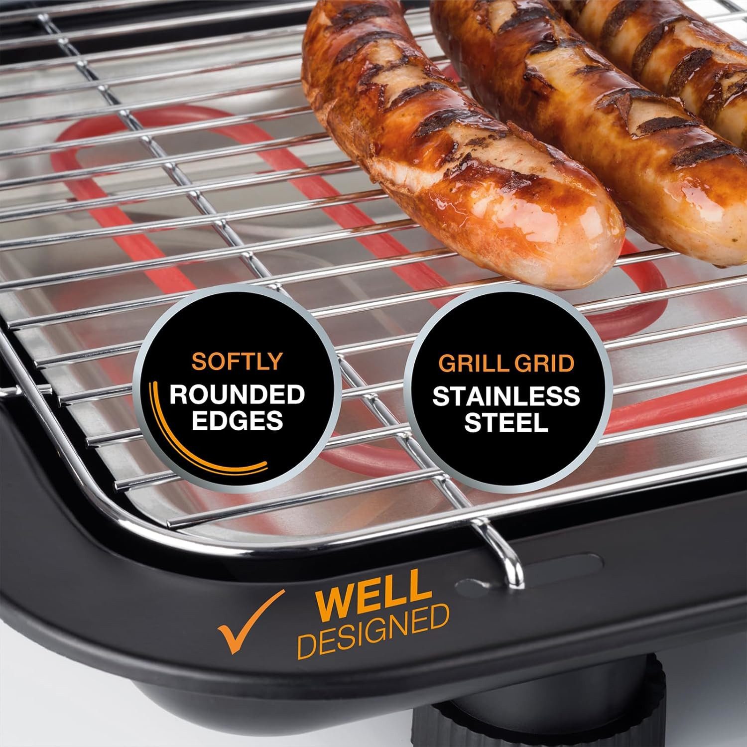 KORONA Elektrogrill Elektrogrill 46117 Elektrischer Tischgrill 2200W, 2200 W