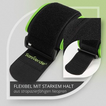 SaniVerde Handgelenkbandage Handgelenk Bandage Klettverschluss Stabilisation Fitness Belastungen, Schwarz/Grün Einheitsgröße