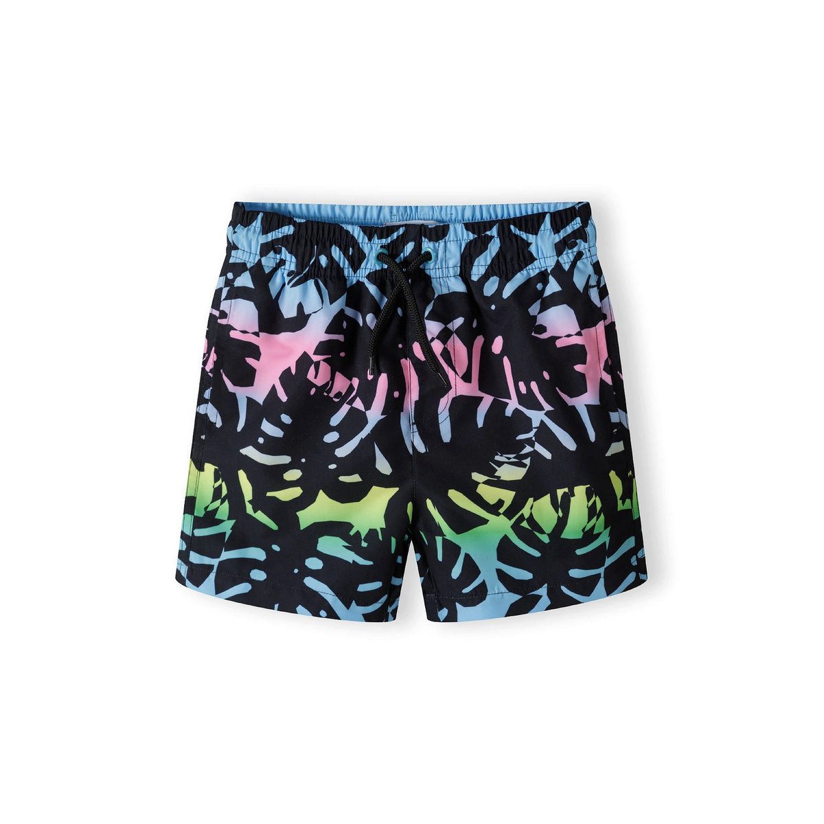 MINOTI Boxer-Badehose für Jungen mit Blätterprint Gummibund mit Kordel