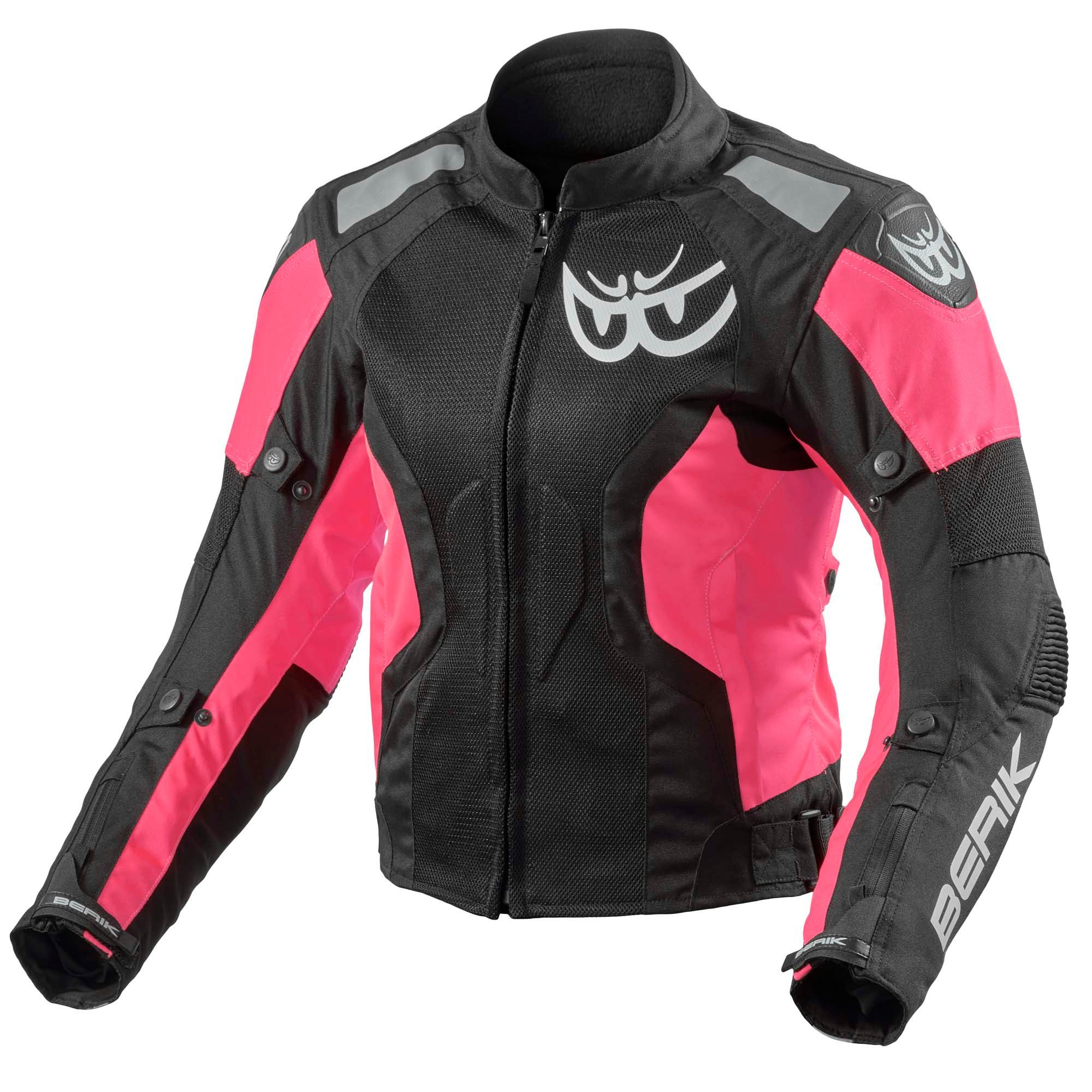 Berik Motorradjacke Vephe Damen Motorrad Textiljacke herausnehmbares Innenfutter