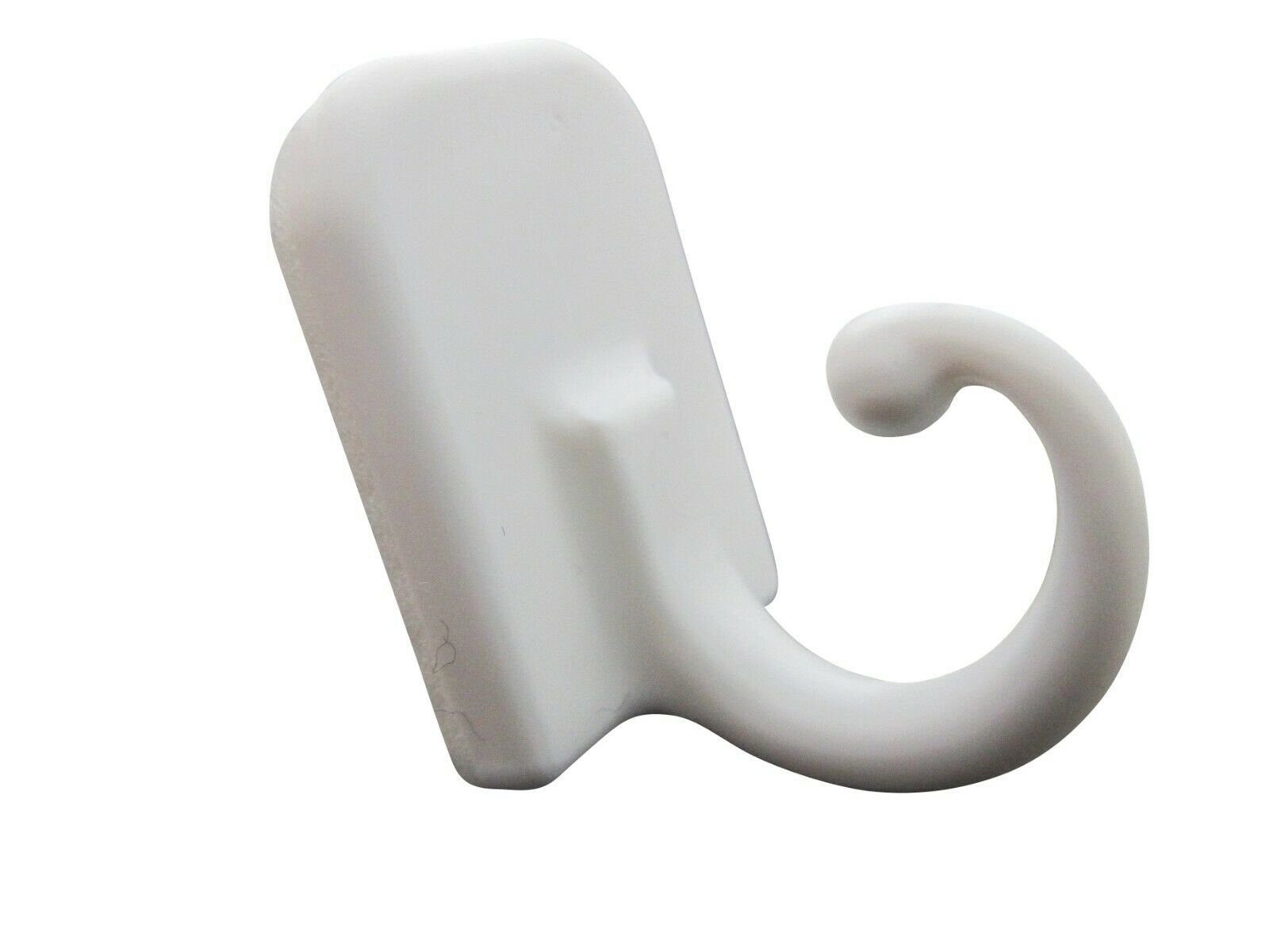 rewagi Klebehaken Raffhaken - Klebehaken,- weiß – Breite: 17mm Höhe: 24 mm Tiefe: 20 mm, Badezimmer, Türen, Vorhänge, Seilhalter, (4-St), Verkaufseinheit: 2, 4, – Bild 3 von 4
