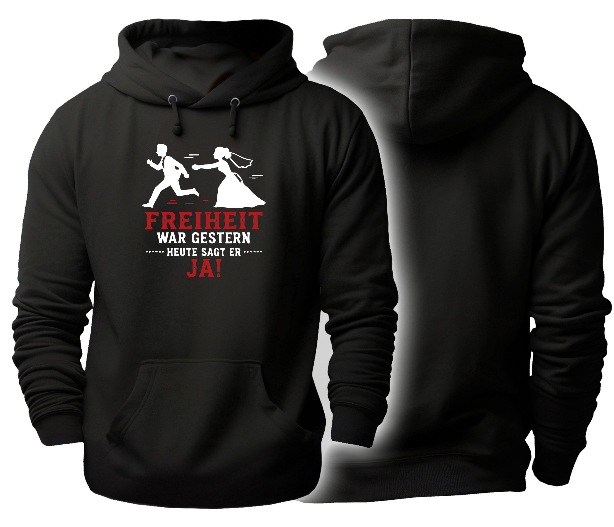 MyDesign24 Hoodie Junggesellenabschied Sweatshirt - JGA Hoodie Schwarzer Herren und Damen Pullover Gr.M i967