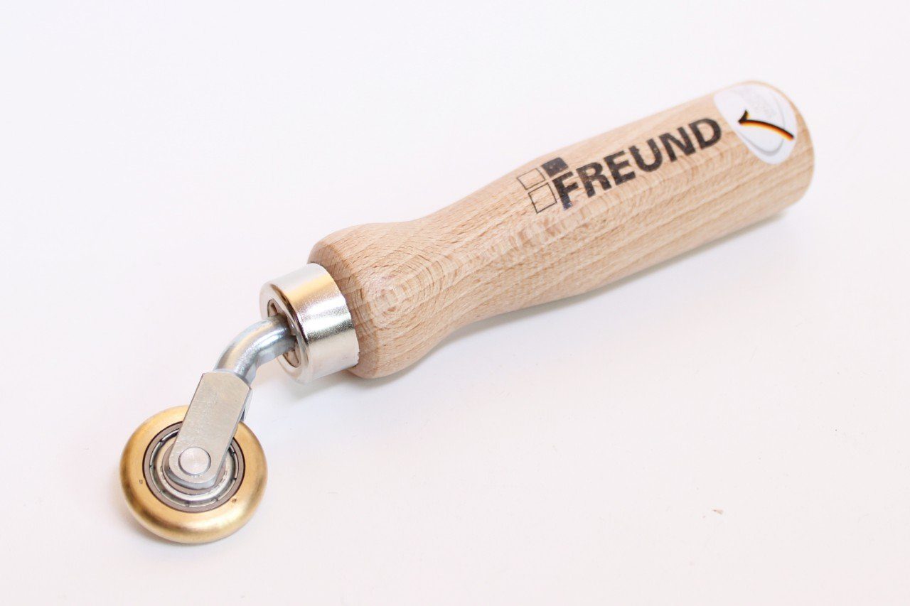 Farbwalze FREUND Andrückrolle Nr. 04226000 6 mm Messingrad Andrückwalze An…