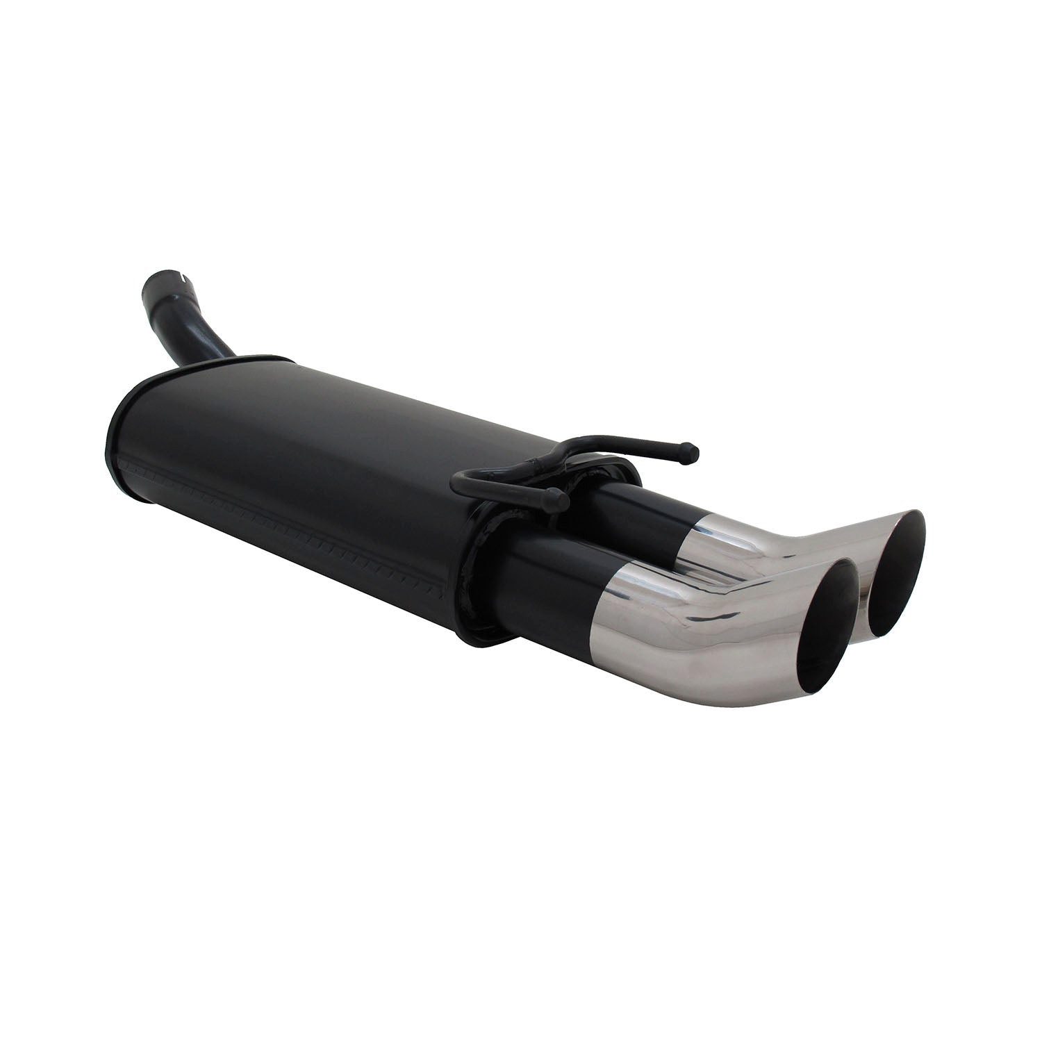 OMAC Auspuff-Flexrohr Novus Sportauspuff für Opel Corsa B 2x76mm Endschalldämpfer mit ABE, (1-tlg), Leicht austauschbar - Doppelter Ausgang