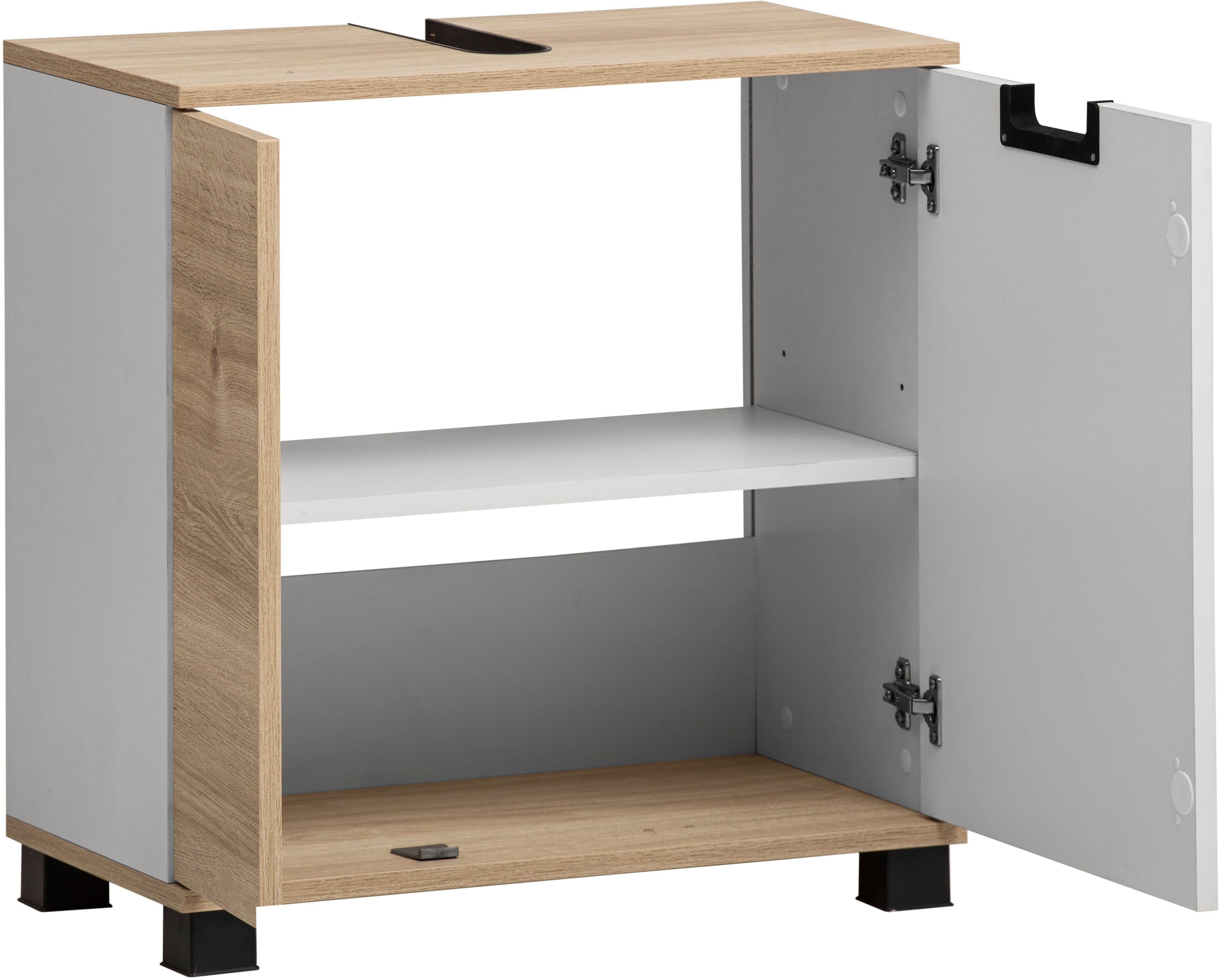 Schildmeyer Waschbeckenunterschrank Emmik, Waschbeckenunterschrank, Made in Germany, B: 60 cm Solide Verarbeitung - Dieses Produkt ist in Deutschland gefertigt